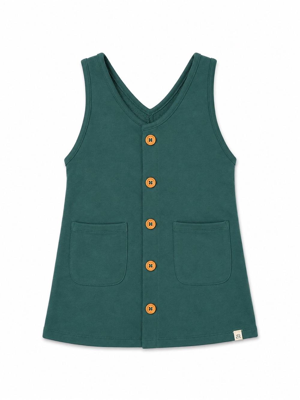 NWT Little Road Co. Terry Button Front Sleeveless Dress